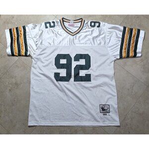 Mitchell & Ness Throwbacks Sewn Stitched Reggie White #92 White Jersey size 58